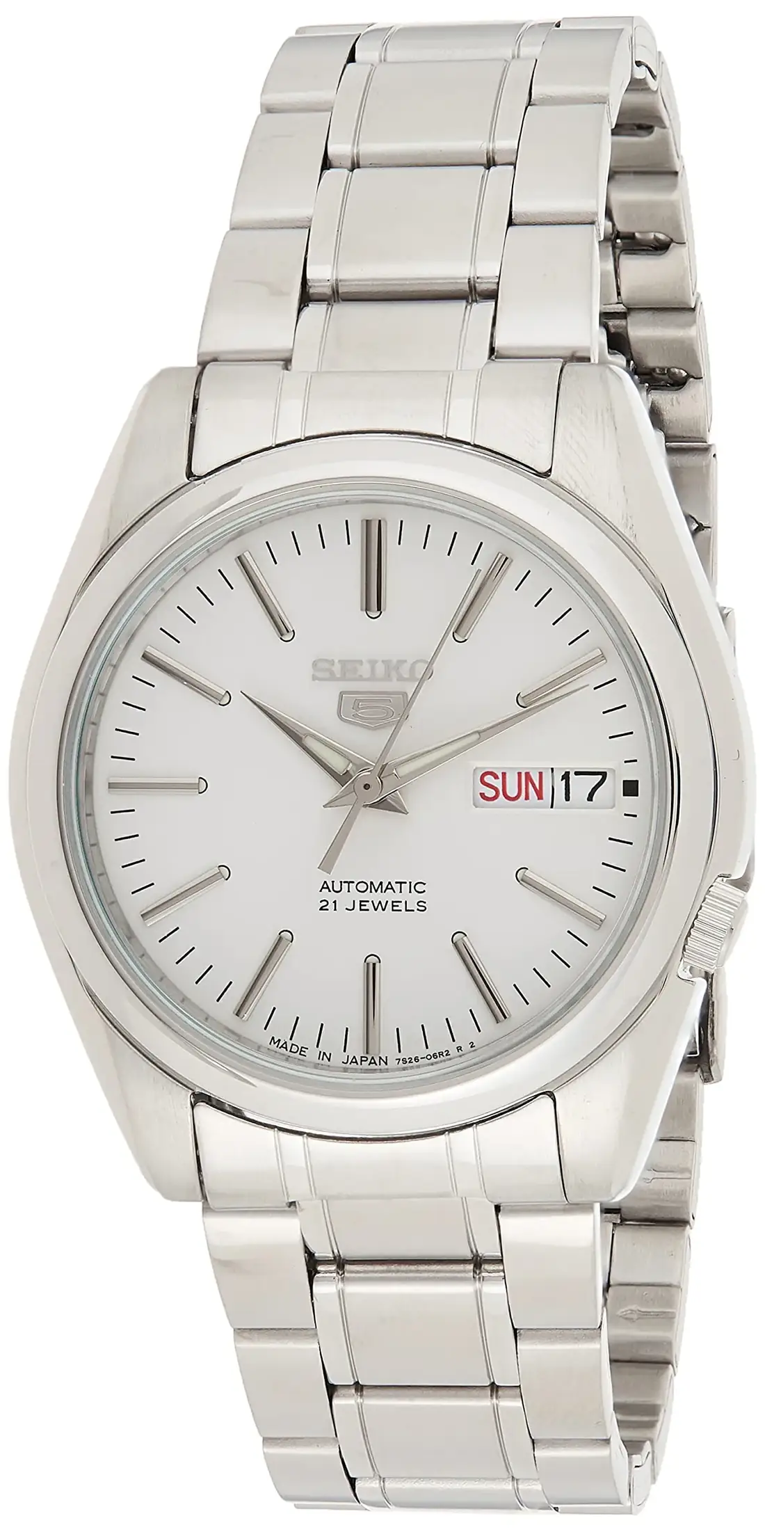 Seiko 5 SNKL41J1 (esfera blanca, Made in Japan)