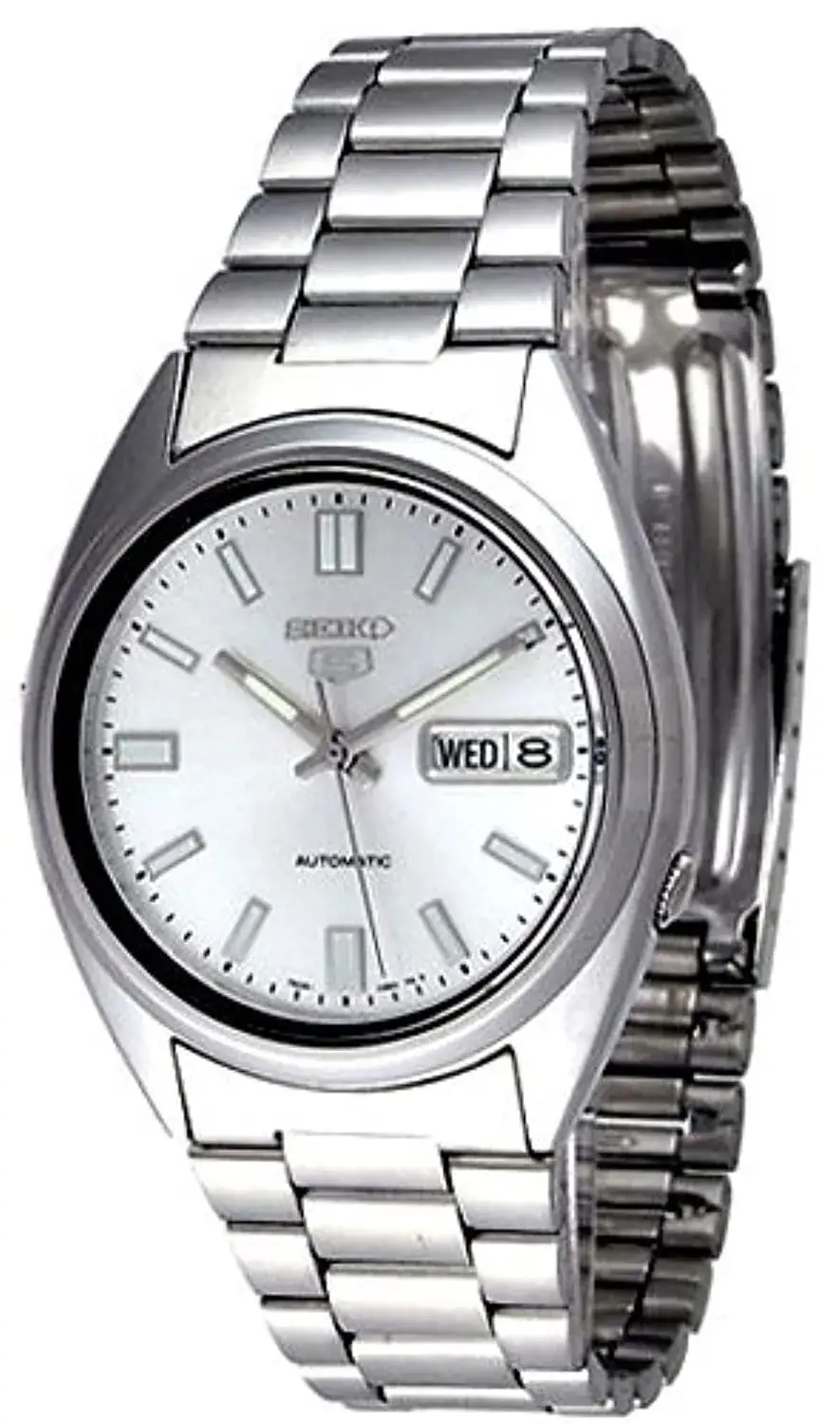 Seiko 5 SNXS73K1 (37 mm, esfera plateada)