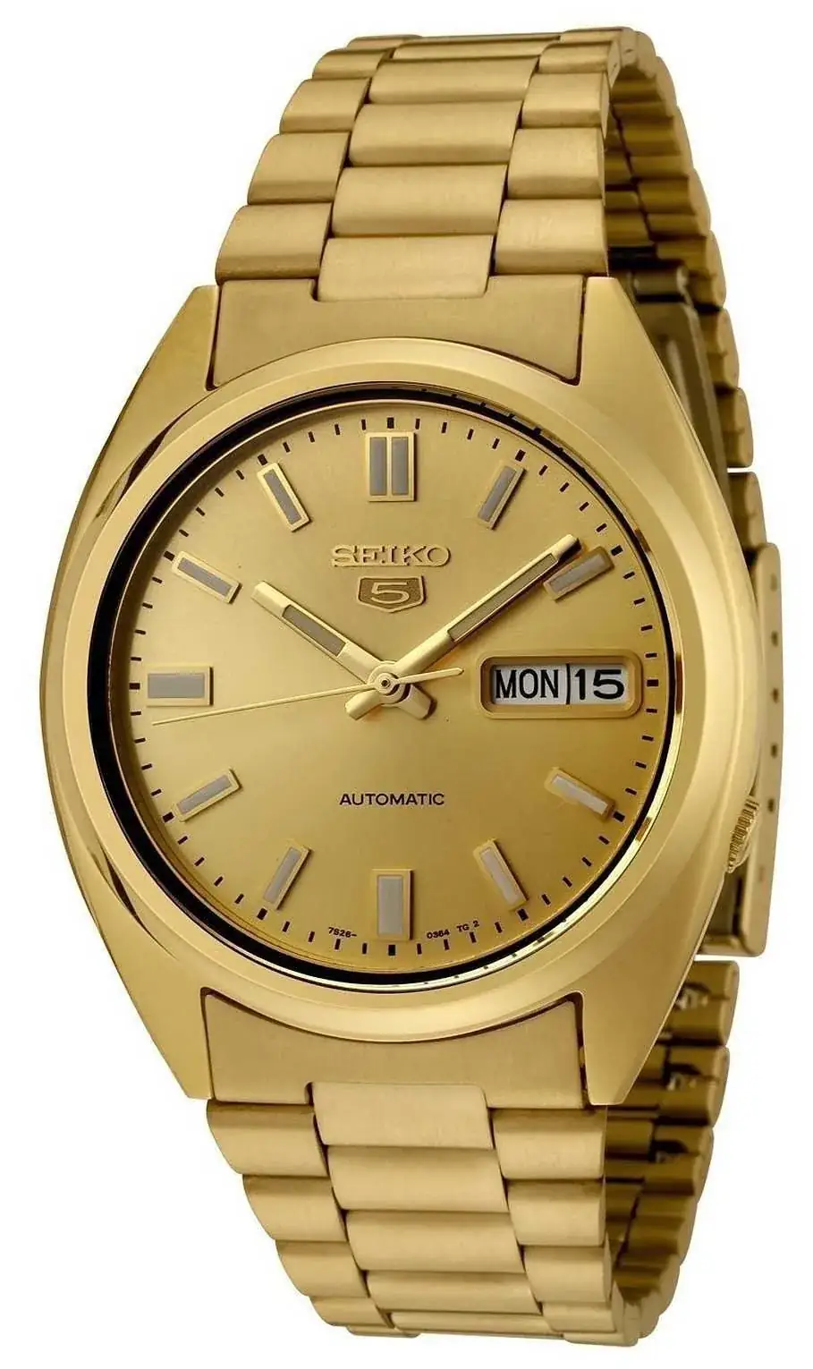 Seiko 5 SNXS80K1 (38 mm, dorado)