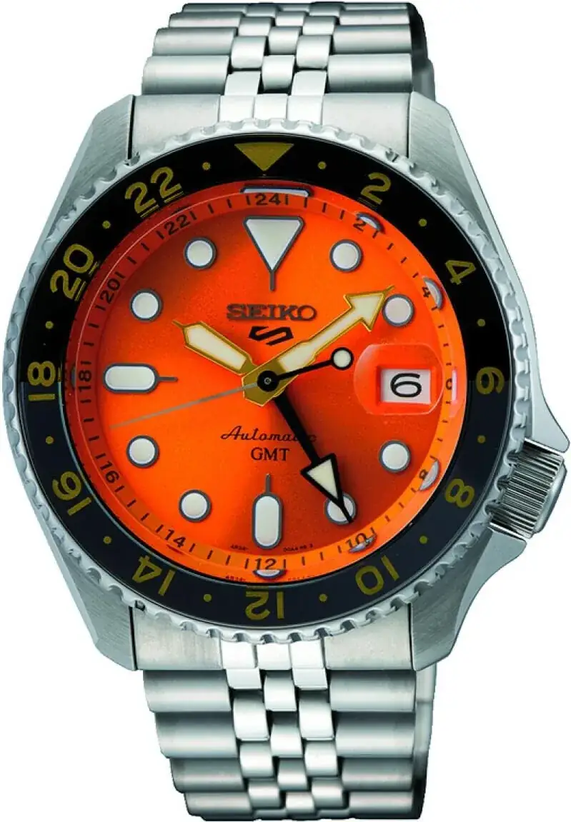 Seiko 5 Sports SSK005K1 GMT (esfera naranja)