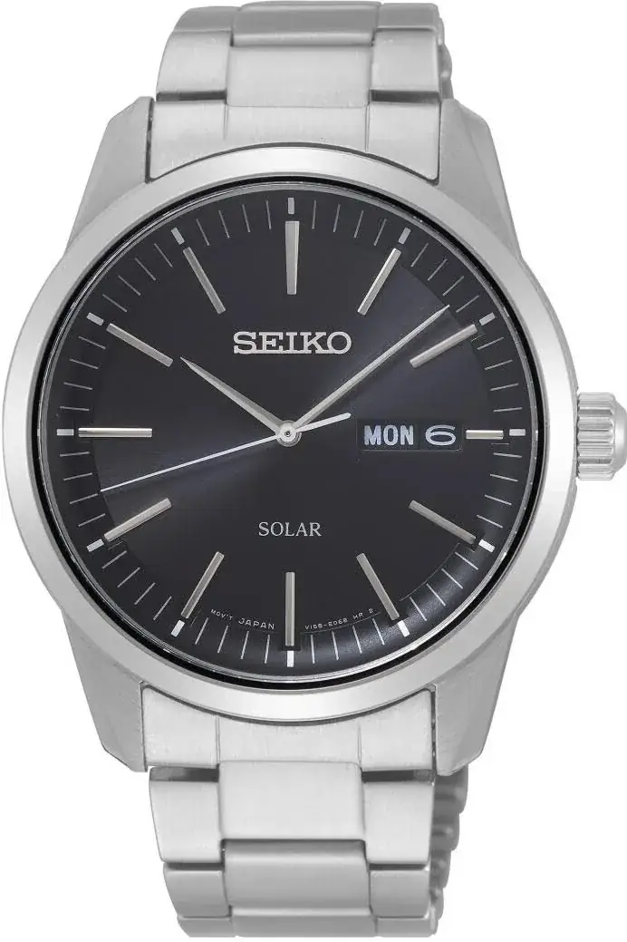 Seiko Solar SNE527P1 (esfera negra, zafiro)